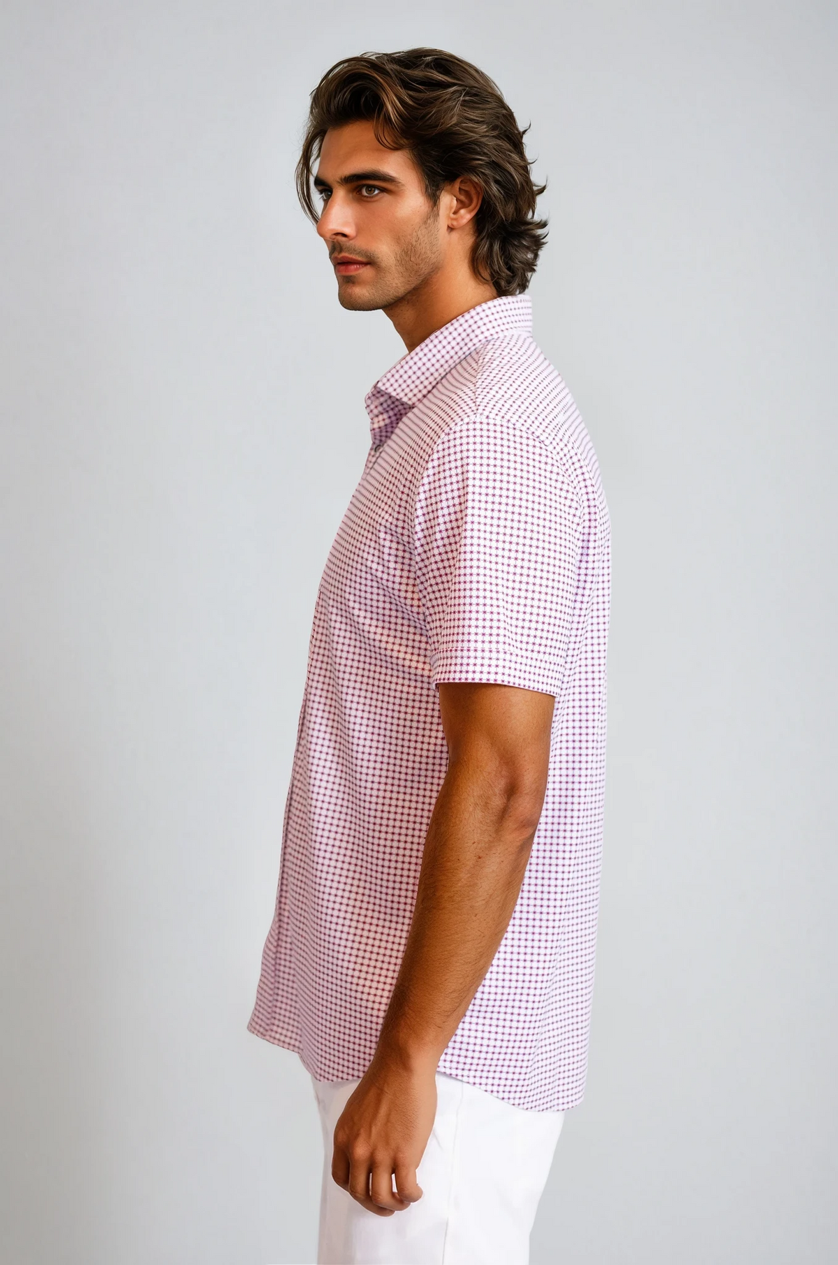 Live Wire Short Sleeve Casual Dress Shirt (breathable, cool, comfort)