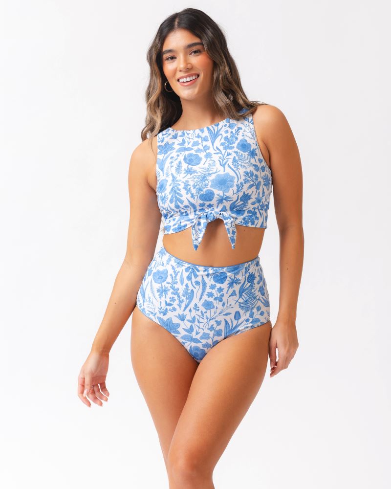 Botany Floral Knotted Crop Top (Sizes XXS - 4X)