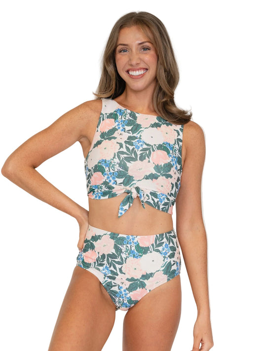 Bouquet Knotted Crop Top (Sizes XXS - 4X)