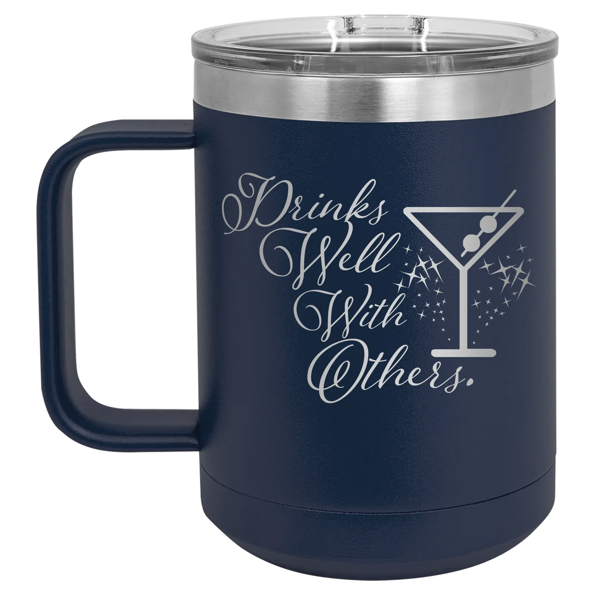 Drinks Well With Others 2 15 oz Mug | Navy