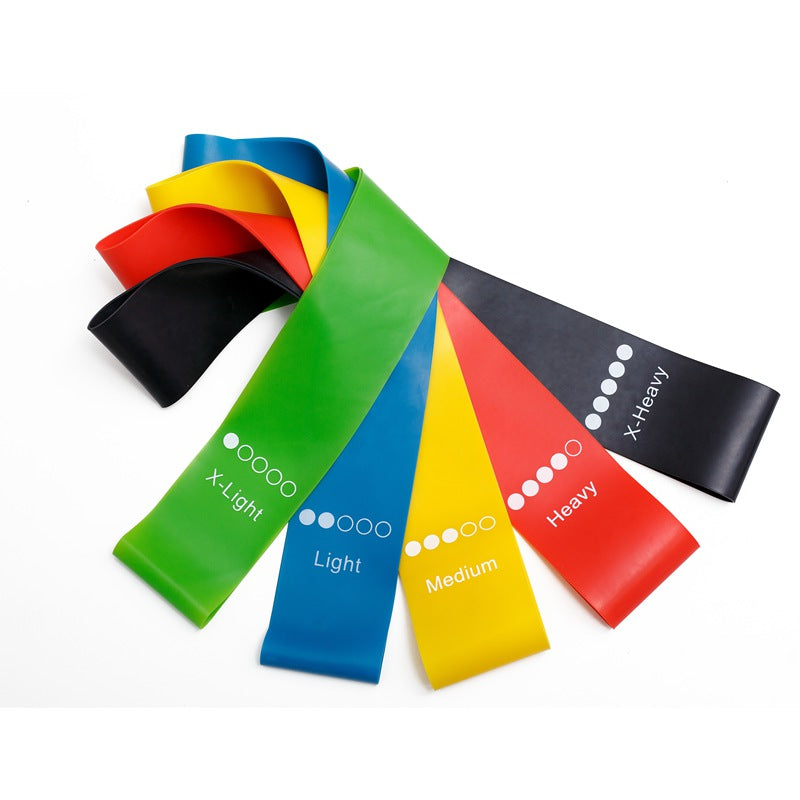 Yoga/Pilates Resistance Rubber Bands Indoor Outdoor Fitness Equipment 0.35mm-1.1mm