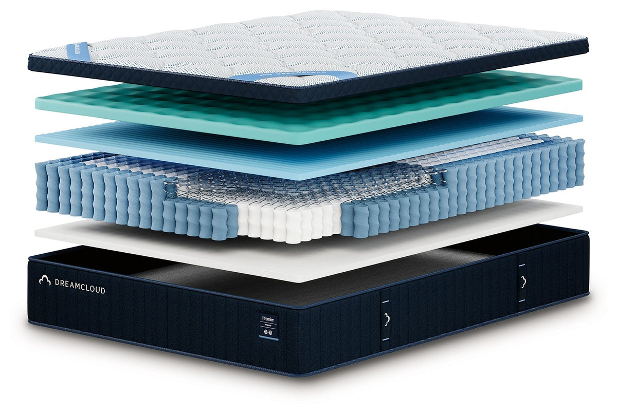 DreamCloud Premier Hybrid - Mattress - Layered responsive therapeutic memory foam