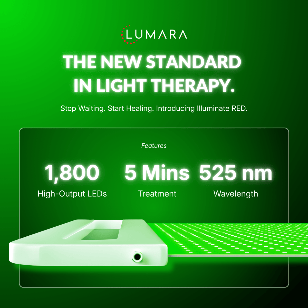 Illuminate Green V1 – Green Light Therapy Panel - Professional Grade