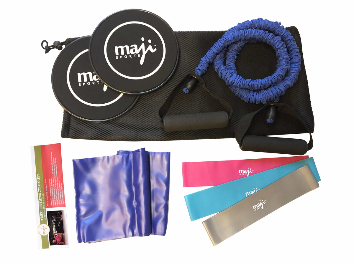 Maji Sports Resistance and Core Fitness Training Bundle (Yoga, Pilates, Fitness)