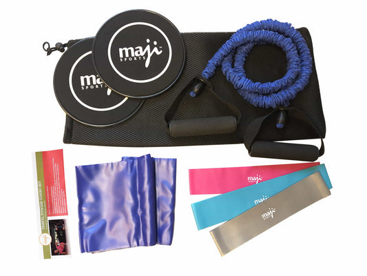 Maji Sports Resistance and Core Fitness Training Bundle (Yoga, Pilates, Fitness)