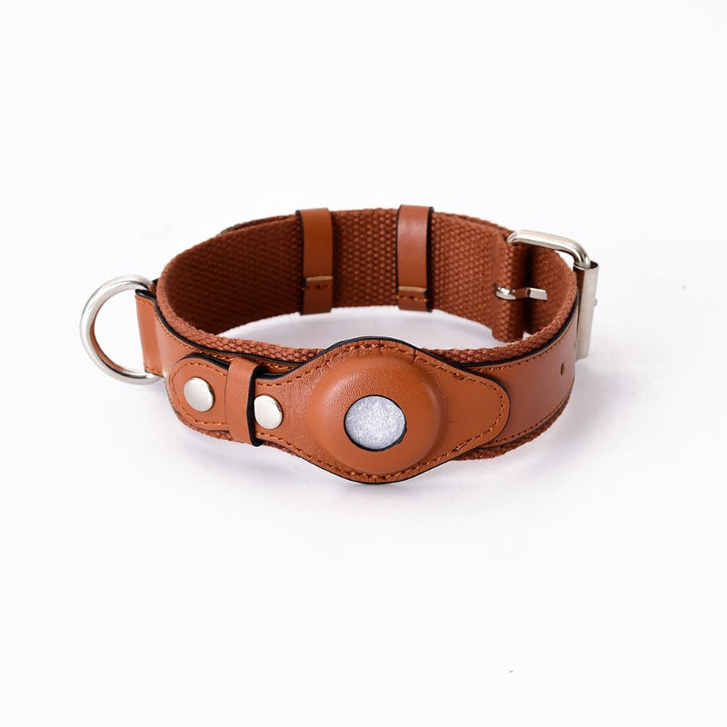 A Pple Tracker Airtag Pet Collar Adjustable Dog Leash Collar Medium Large Dog