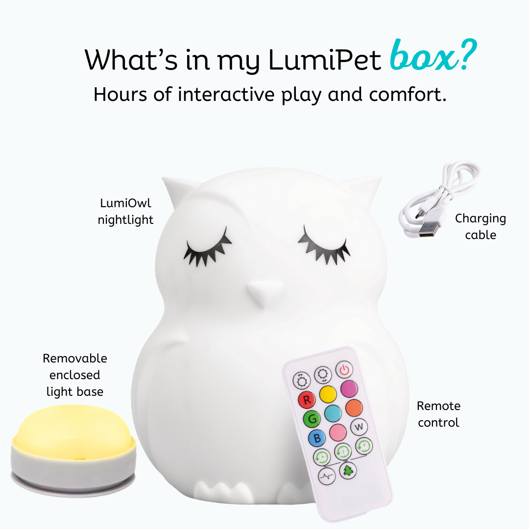 LumiPets® Opal the Owl Night Light - Designed for safety, comfort, and fun.