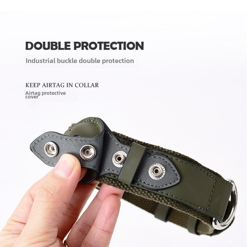 A Pple Tracker Airtag Pet Collar Adjustable Dog Leash Collar Medium Large Dog