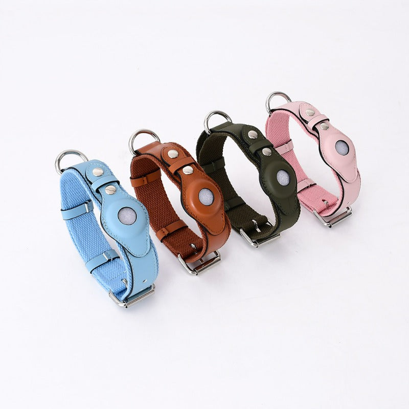 A Pple Tracker Airtag Pet Collar Adjustable Dog Leash Collar Medium Large Dog
