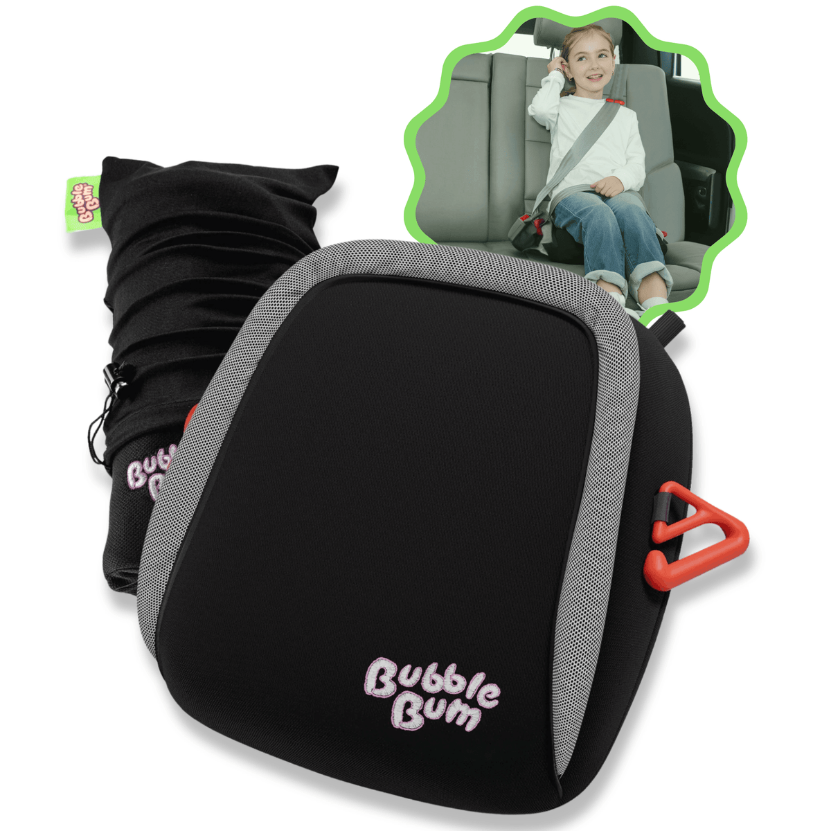 BubbleBum Inflatable Travel Booster Seat for Kids (Ages 4–11, 40 - 100lbs)