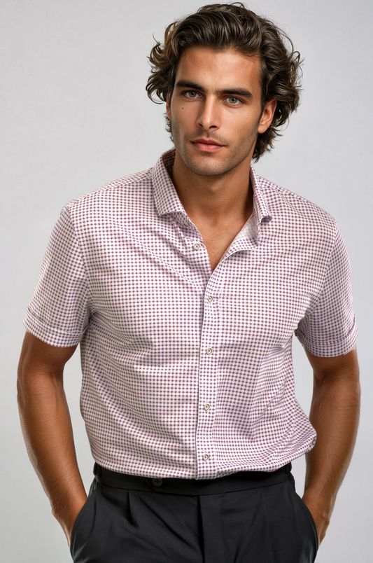 Live Wire Short Sleeve Casual Dress Shirt (breathable, cool, comfort)