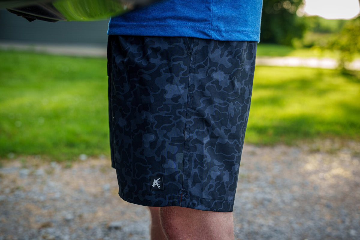 Black Marsh Duck Camo Athletic Short