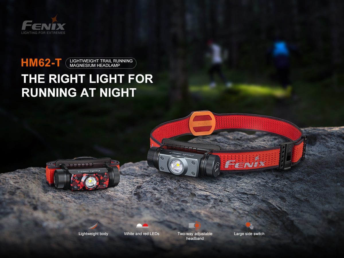 Fenix HM62-T Lightweight Trail Running/Hiking (1200 Lumen) Headlamp