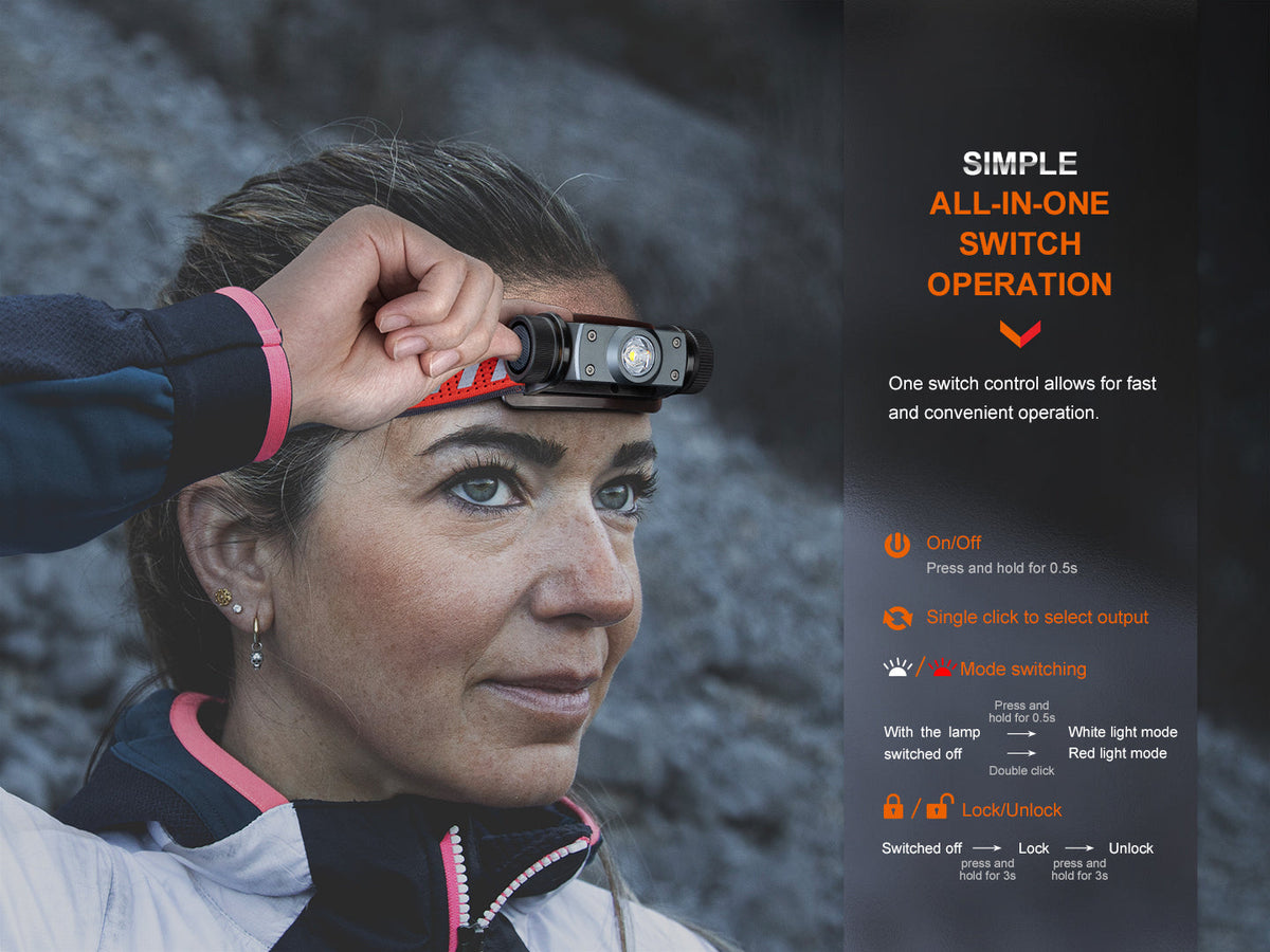 Fenix HM62-T Lightweight Trail Running/Hiking (1200 Lumen) Headlamp