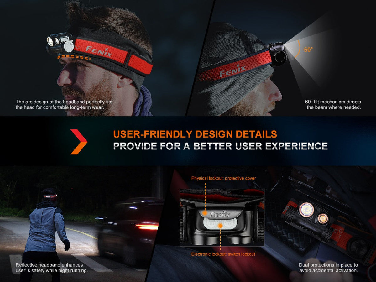 Fenix HM65R-DT Trail Running/Hiking LED (1500 Lumens) Headlamp