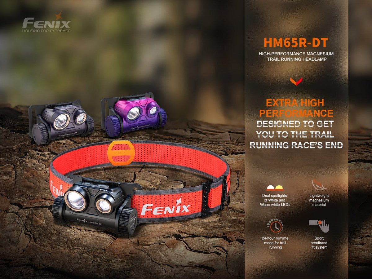 Fenix HM65R-DT Trail Running/Hiking LED (1500 Lumens) Headlamp