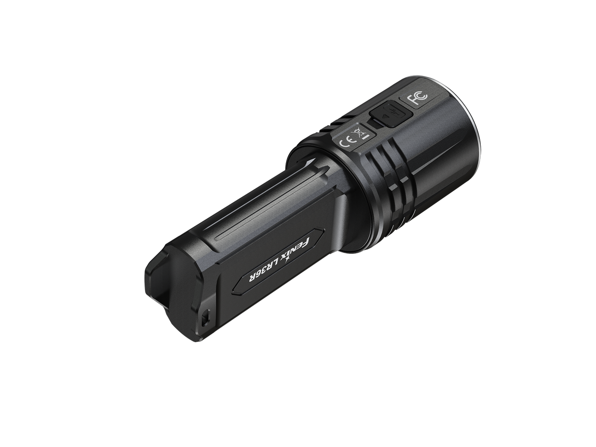 Fenix LR36R White Laser Searching Flashlight (10,000 Lumen) Rechargeable (Black)