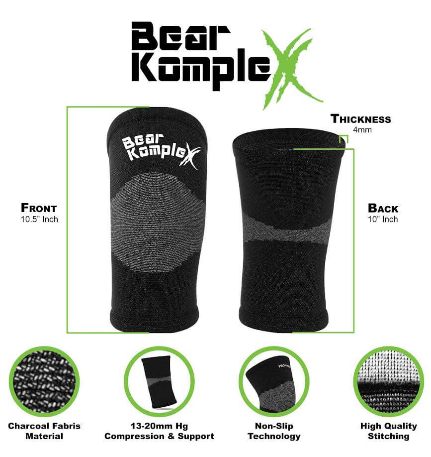 Bear KompleX LITE knee sleeves (Cross Training, Weightlifting, Basketball, Running) - 4mm