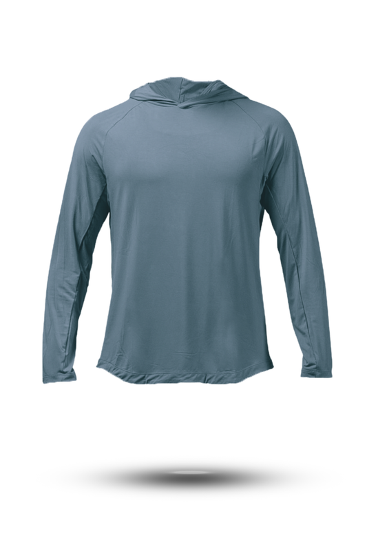 Men's Terra Recovery Element (Ash Gray) Hoodie Shirt (Soft, Breathable, lightweight, Wicking)