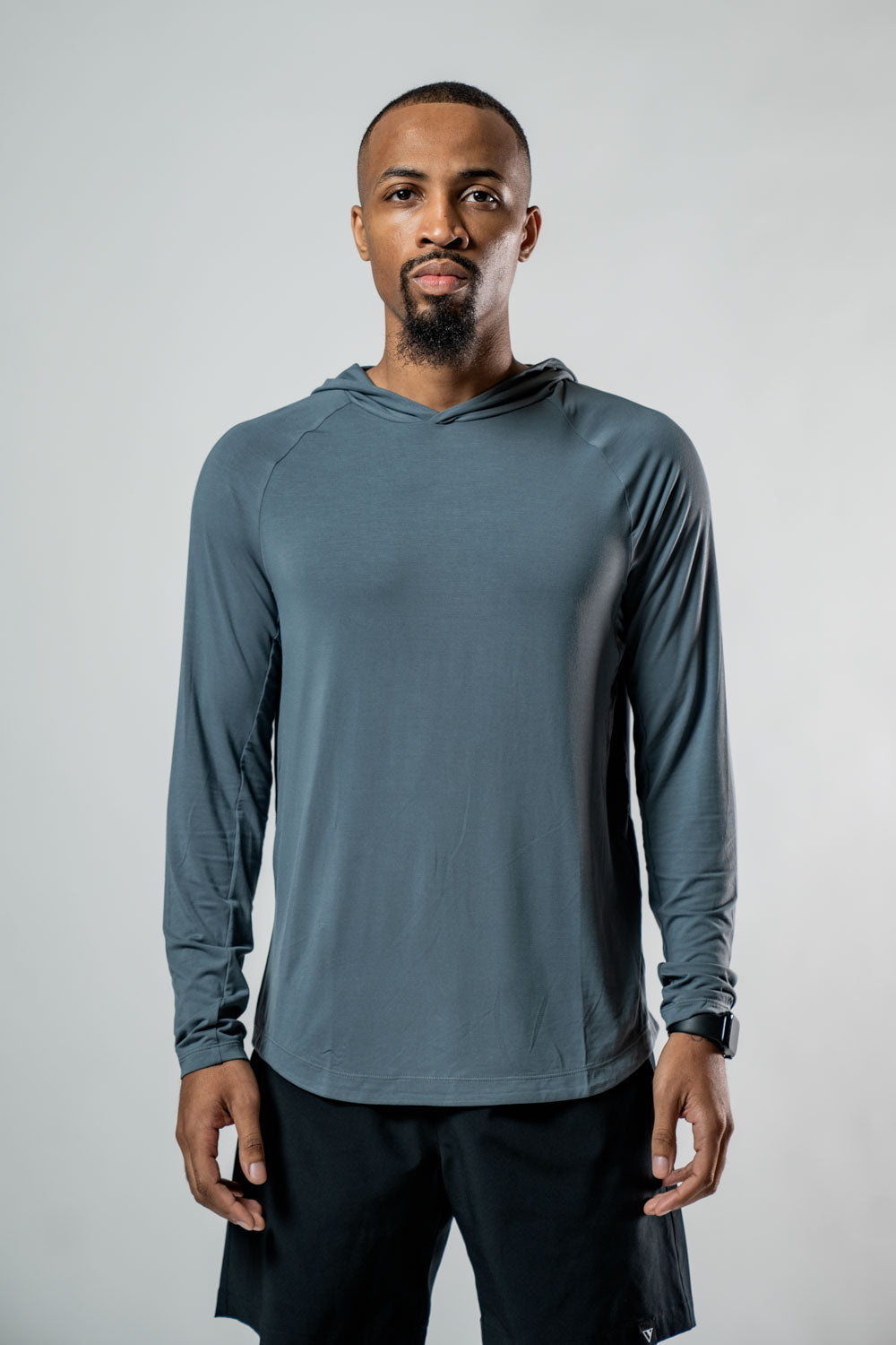 Men's Terra Recovery Element (Ash Gray) Hoodie Shirt (Soft, Breathable, lightweight, Wicking)