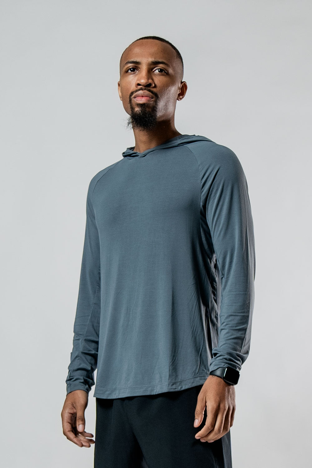 Men's Terra Recovery Element (Ash Gray) Hoodie Shirt (Soft, Breathable, lightweight, Wicking)