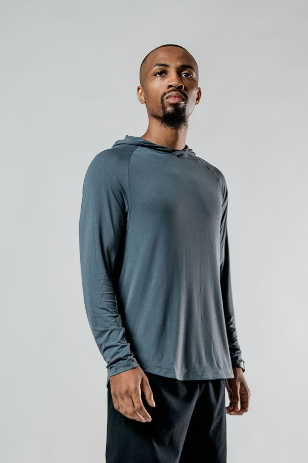 Men's Terra Recovery Element (Ash Gray) Hoodie Shirt (Soft, Breathable, lightweight, Wicking)