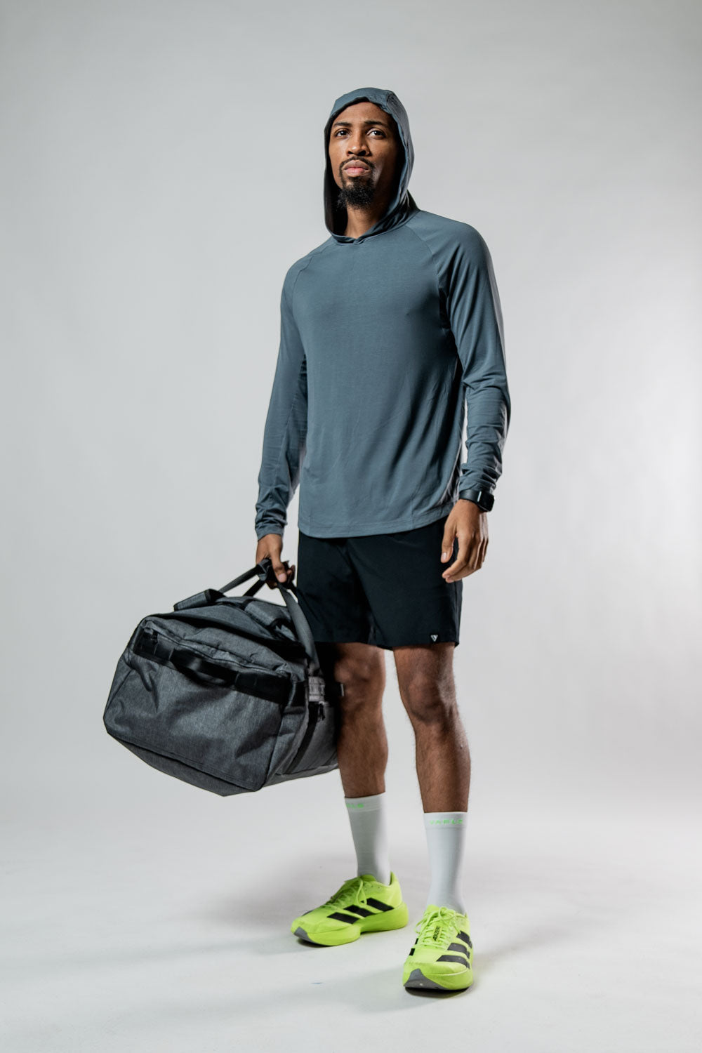 Men's Terra Recovery Element (Ash Gray) Hoodie Shirt (Soft, Breathable, lightweight, Wicking)