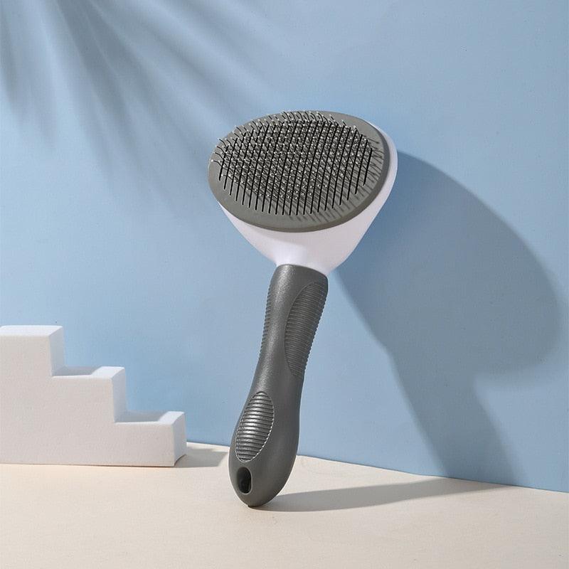 Pet Hair Remover Dog Brush Cat Comb Grooming Tools Dogs Accessories Cat Supplies Stainless Steel Beauty Massage Comb  Dog Cat Brush Pet Brush for Long and Short Hair with Self-Cleaning Brush