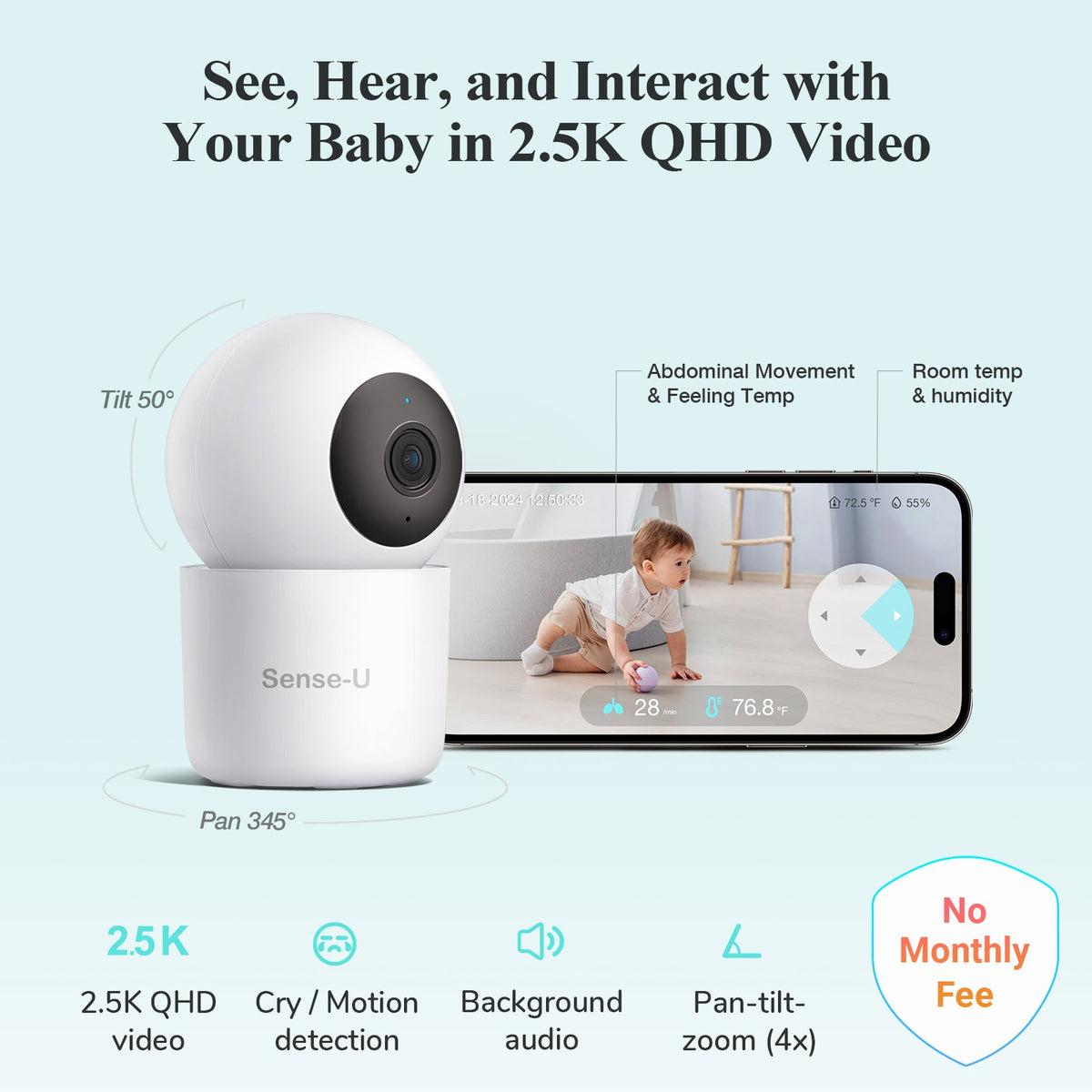 Pro Baby Monitor (Long Range) - Award Winning Smart Monitors from Indoor to Outdoor