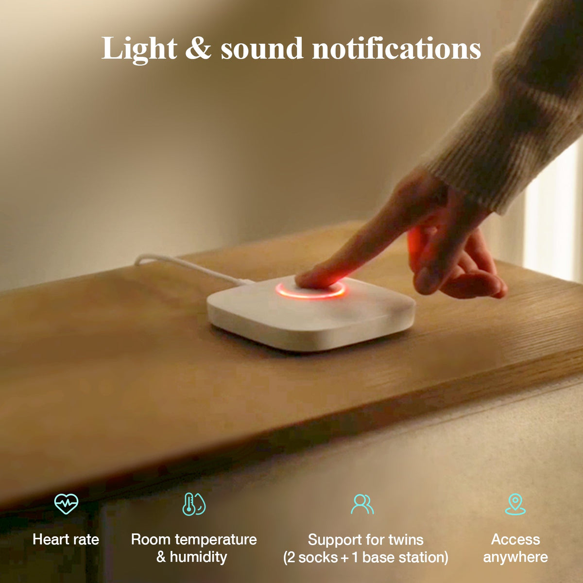 Smart Sock Shoe O2 - Baby Sleep and Wellness Monitor