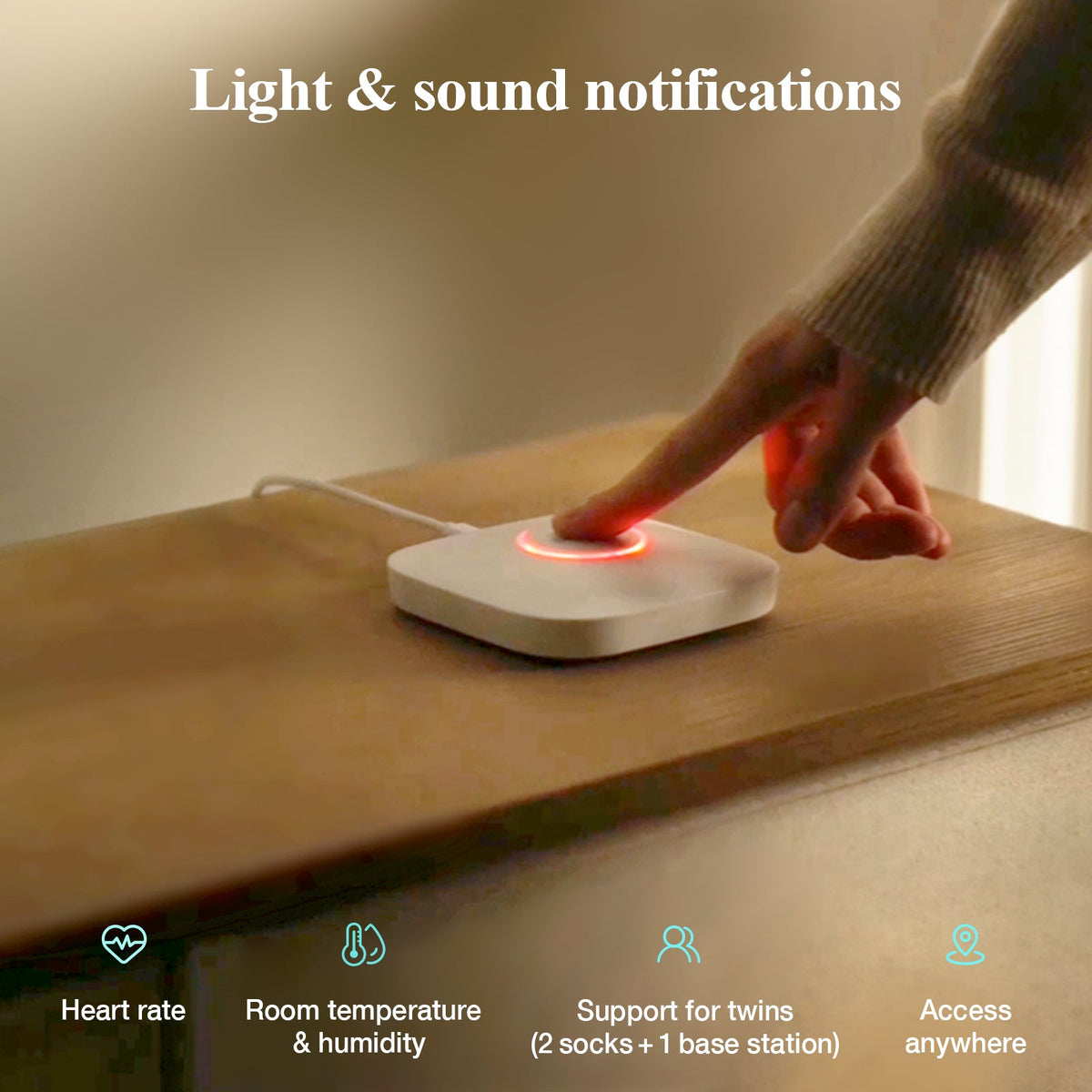 Smart Sock Shoe O2 - Baby Sleep and Wellness Monitor