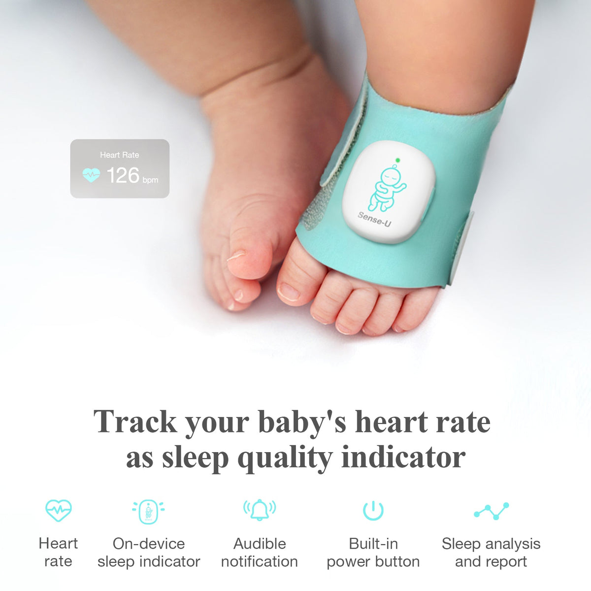 Smart Sock Shoe O2 - Baby Sleep and Wellness Monitor