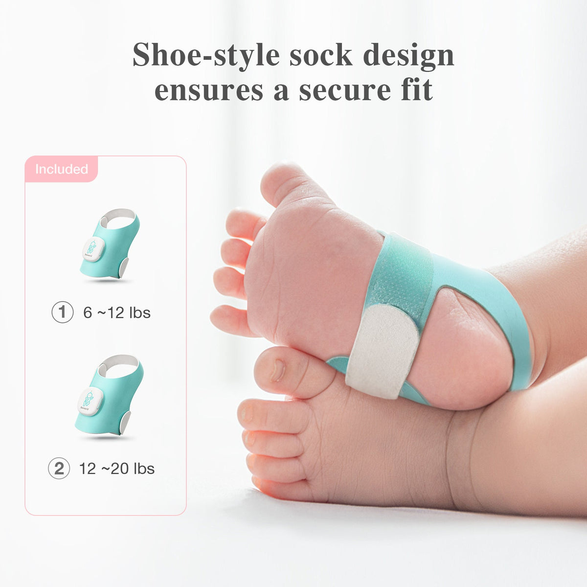 Smart Sock Shoe O2 - Baby Sleep and Wellness Monitor