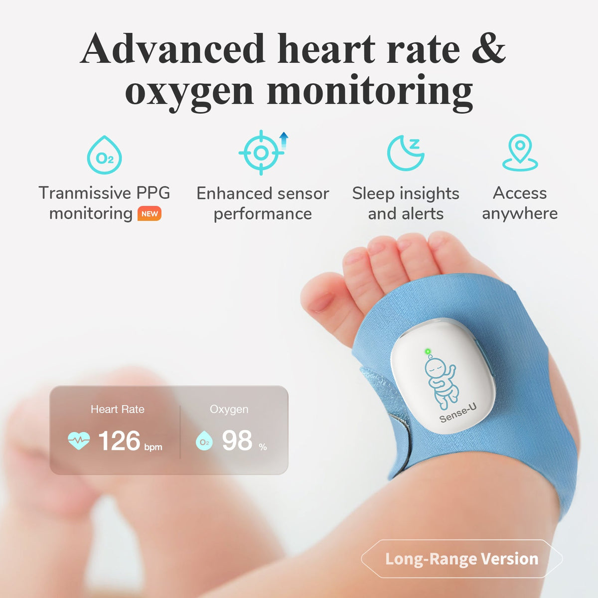 Smart Sock Shoe O2 (Long Range) Baby Monitor