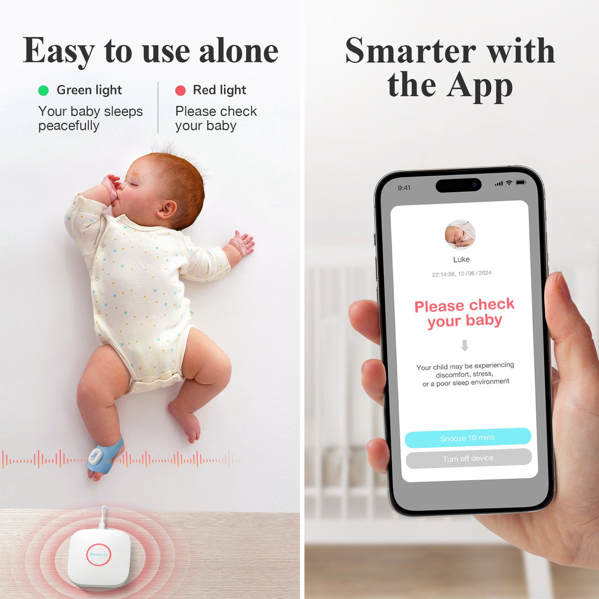 Smart Sock Shoe O2 - Baby Sleep and Wellness Monitor