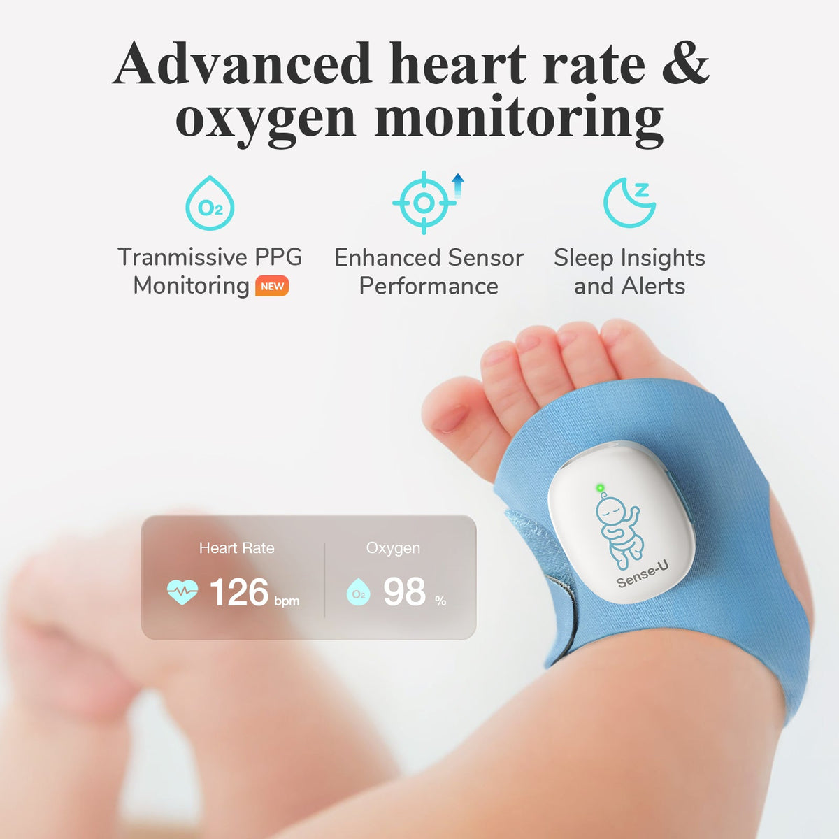 Smart Sock Shoe O2 - Baby Sleep and Wellness Monitor