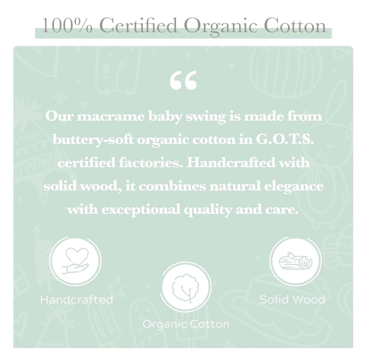 Macrame Baby Swing - Cozy, stylish, and safe place to play