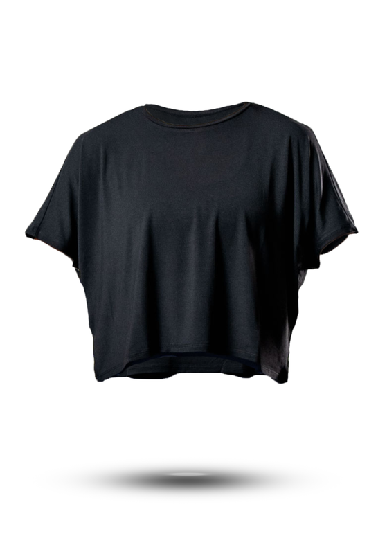 Women's (Black) Terra Recovery Drift Crop (Soft, Breathable, Wicking, Lightweight)