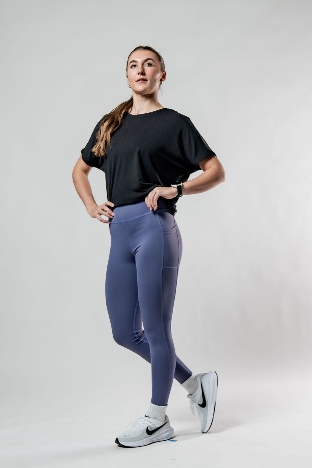 Women's (Black) Terra Recovery Drift Crop (Soft, Breathable, Wicking, Lightweight)