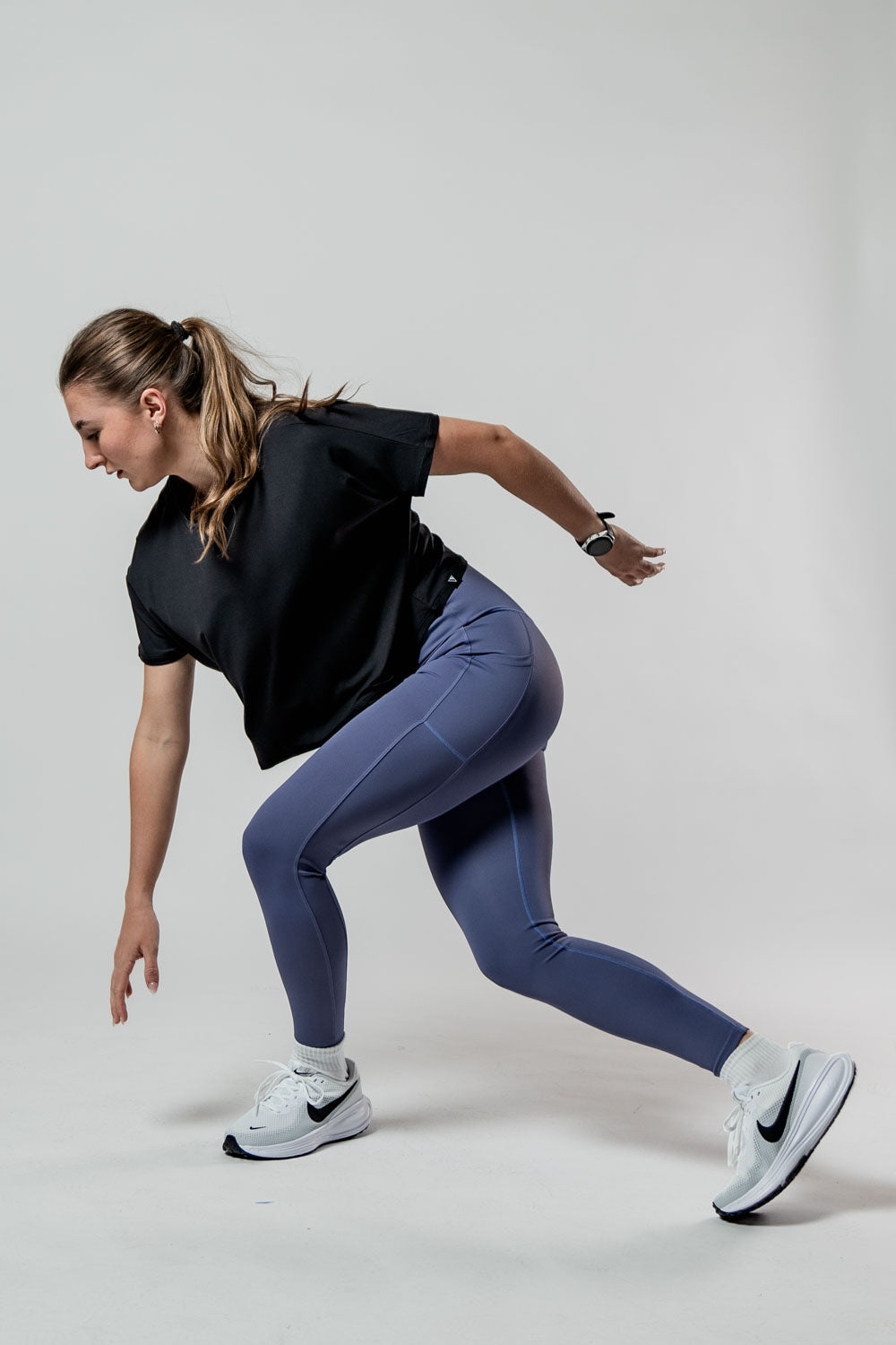 Women's (Black) Terra Recovery Drift Crop (Soft, Breathable, Wicking, Lightweight)