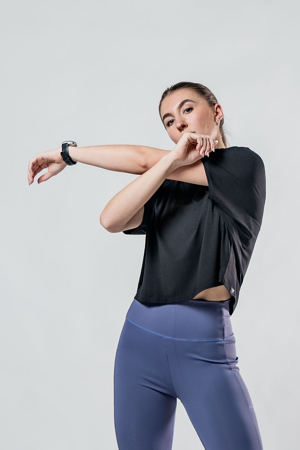 Women's (Black) Terra Recovery Drift Crop (Soft, Breathable, Wicking, Lightweight)