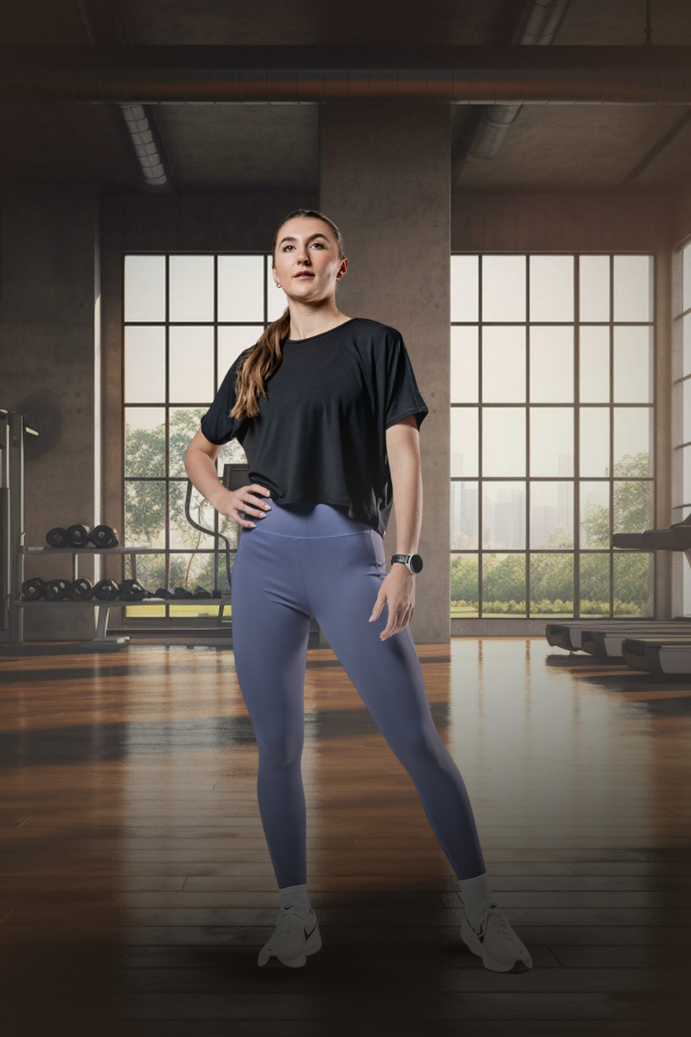 Women's (Black) Terra Recovery Drift Crop (Soft, Breathable, Wicking, Lightweight)