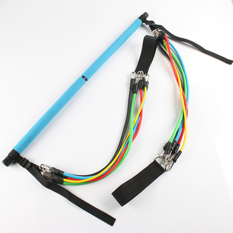 Fitness Yoga Pilates Elastic Resistance Bar Portable Gym
