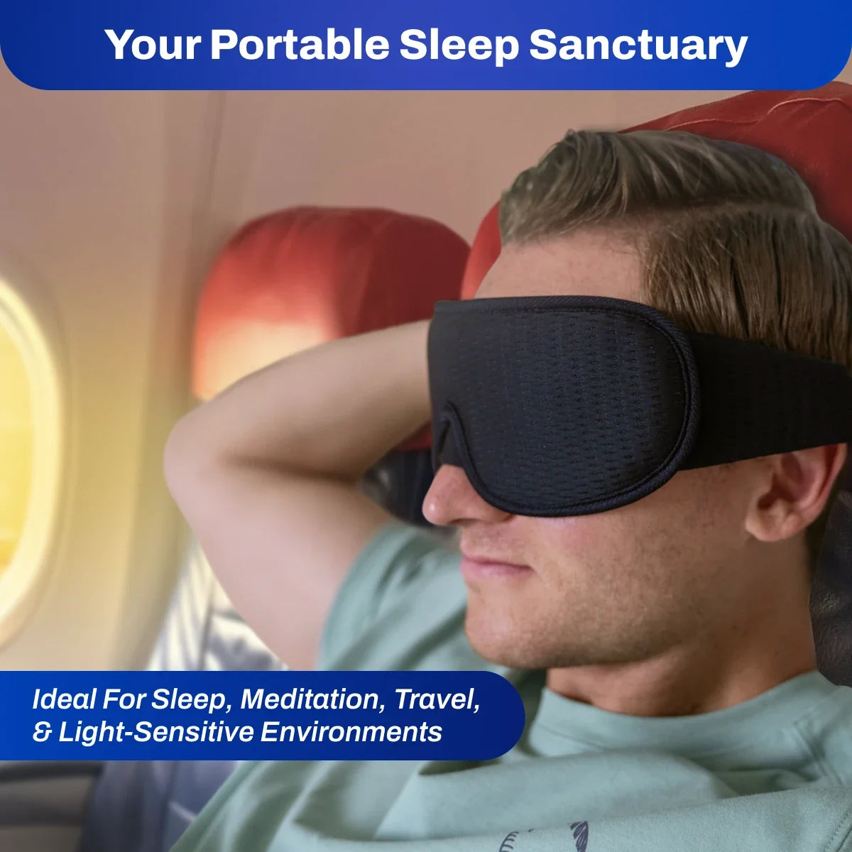 EMF Radiation Protection Sleep Mask - Sleep deeper, longer, and safer.