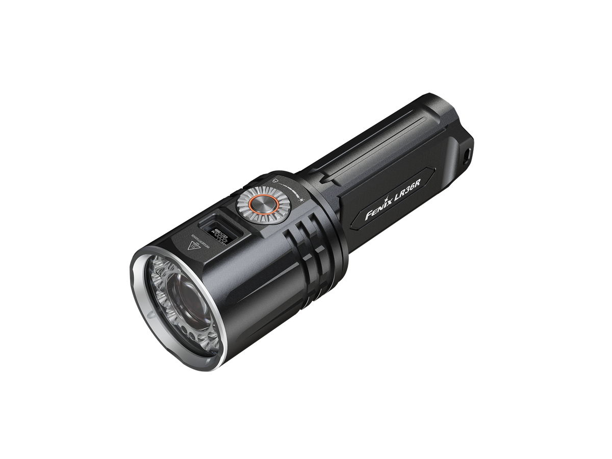Fenix LR36R White Laser Searching Flashlight (10,000 Lumen) Rechargeable (Black)