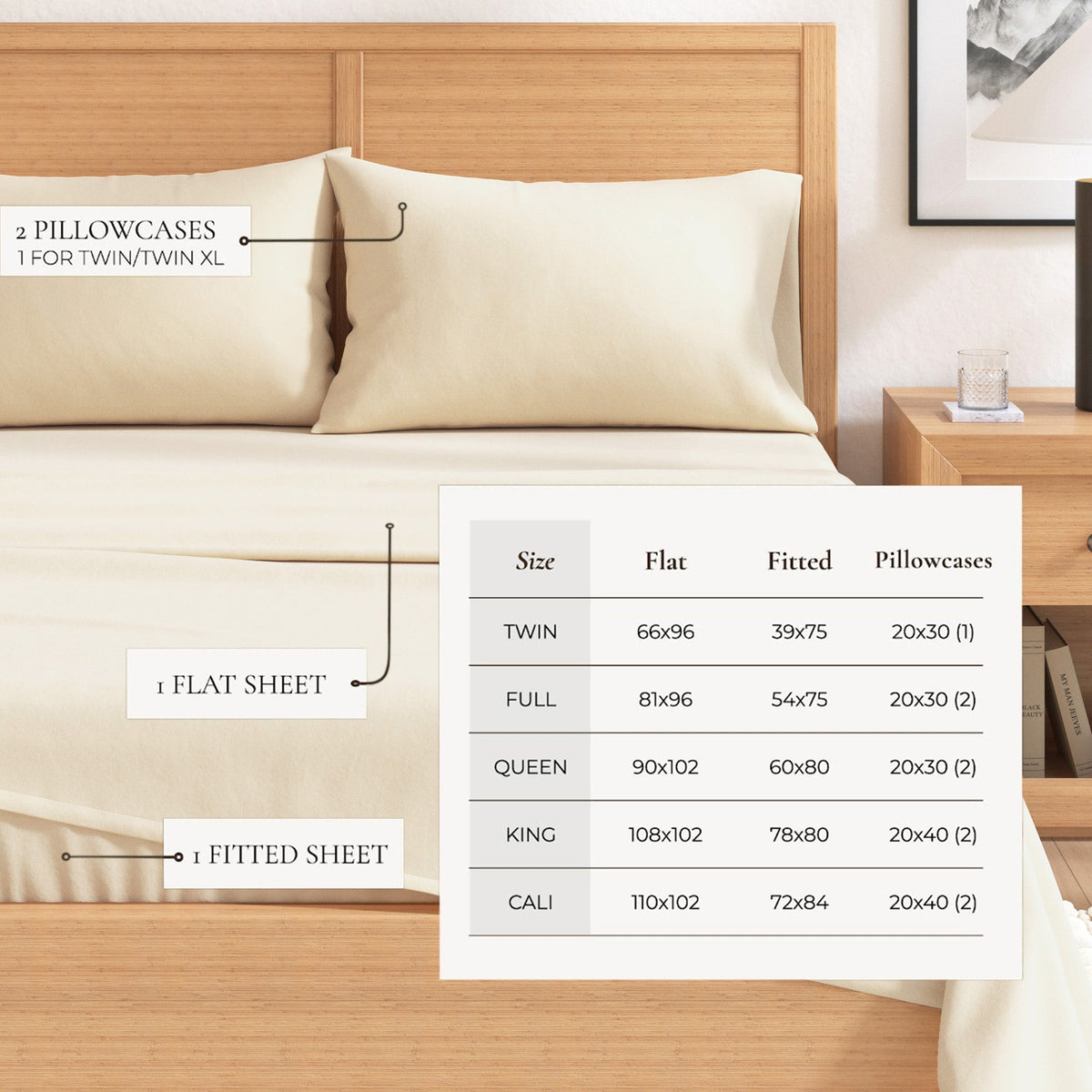 Cotton Solid Flannel Sheet - Nordic Collection