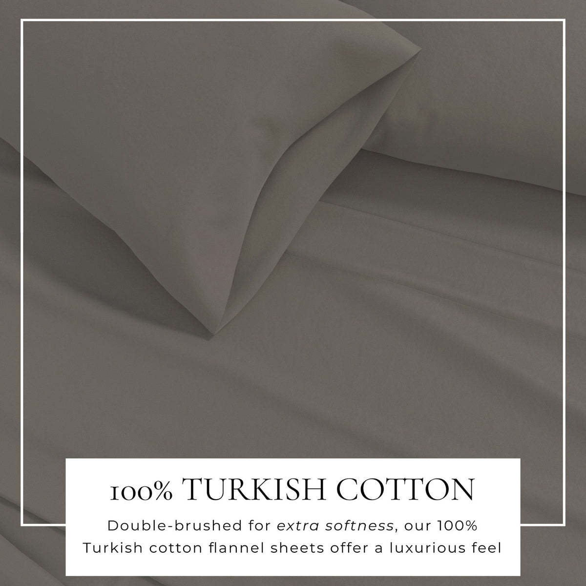 Cotton Solid Flannel Sheet - Nordic Collection