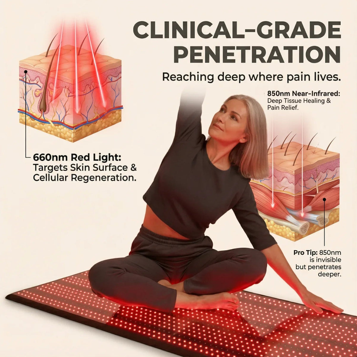 Nicebeam Full Body Red Light Therapy Mat -Clinical Grade