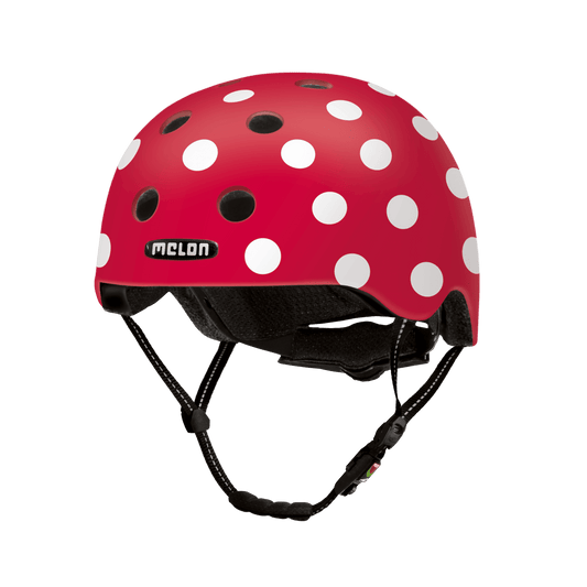 Dotty White Bicycle/Skateboarding Helmet