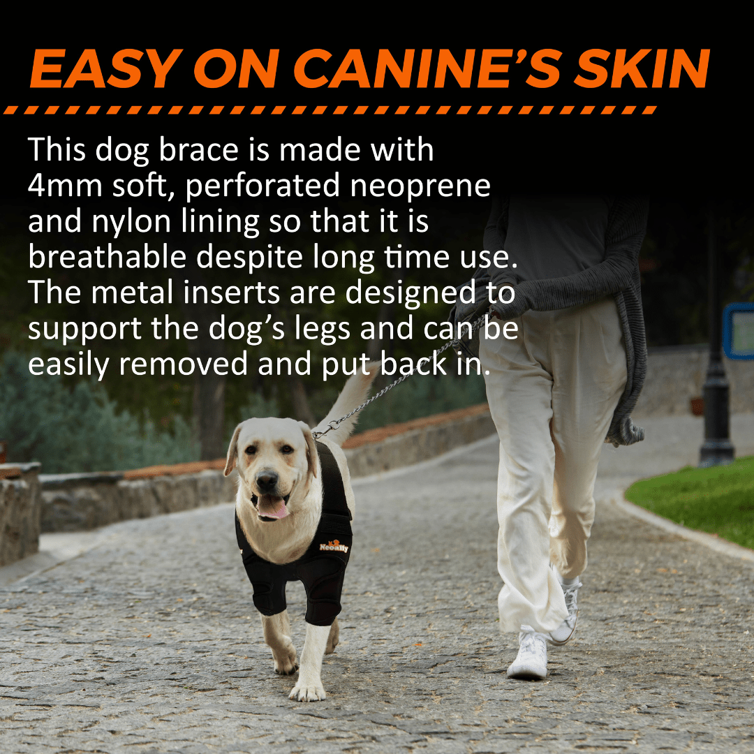 NeoAlly Elbow and Shoulder Brace with Spring Inserts for Dogs and Cats - Pet Mobility